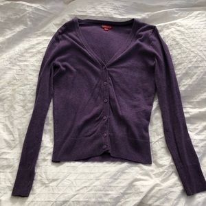 Purple Knit Cardigan